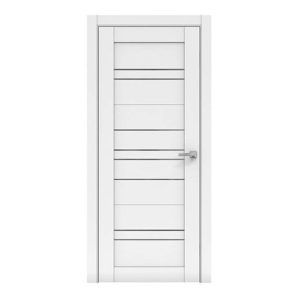 Дверь межкомнатная остекленная Бизнес Парк КРИСТАЛ 61,  цвет - Арктик, стекло - Сатинат 600*2000 мм