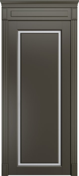 Дверь межкомнатная Порта Алекс СОЛО 2 Гриджио эмаль, стекло сатин светлый