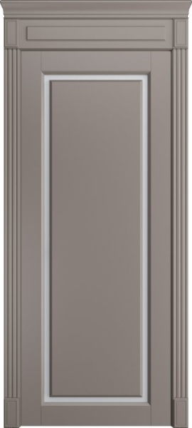 Дверь межкомнатная Порта Алекс СОЛО 2 Темно-серая эмаль, стекло сатин светлый