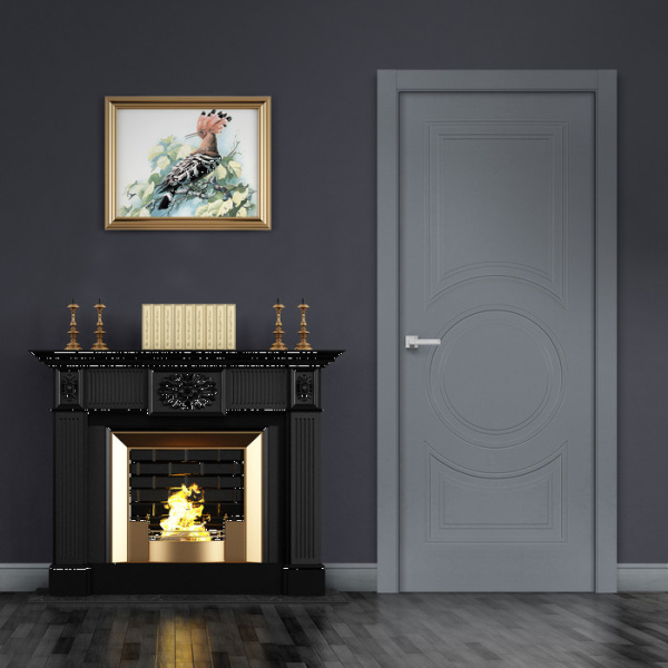 Дверь межкомнатная глухая Бизнес Парк ЛАЙН 6, Графит, 600*2000 мм