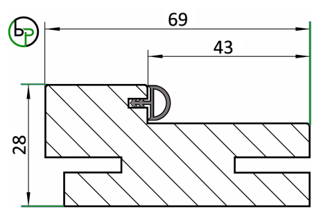 Дверная коробка Бизнес Парк телескопическая ПВХ для дверей Crystal 2065х69х30 мм цвет Сандал белый