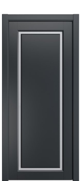 Дверь межкомнатная Порта Алекс СОЛО 2 Графит эмаль, стекло сатин светлый