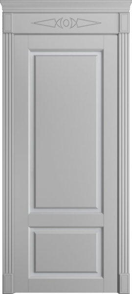 Дверь межкомнатная Порта Алекс СОЛО 3 Светло-серая эмаль, стекло сатин светлый