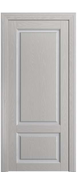 Дверь межкомнатная Порта Алекс СОЛО 3 Грей шпон, стекло сатин светлый