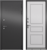 Дверь входная для коттеджа ТЕРМО СПЛИТ, 2050*960*100, Антрацит букле R-6 / Дуб белый матовый TD-2, ПРАВАЯ