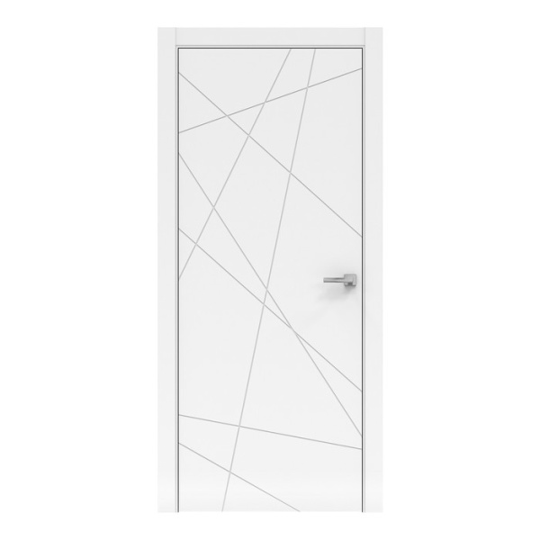 Дверь межкомнатная глухая Бизнес Парк ЛАЙН 4, Белая, 800*2000 мм