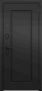 Дверь входная ТРАСТ ЭКО PP, Антрацит букле, рис. 9ED-0, Черный матовый/Эмаль белоснежная 2050*860*90 мм, ПРАВАЯ