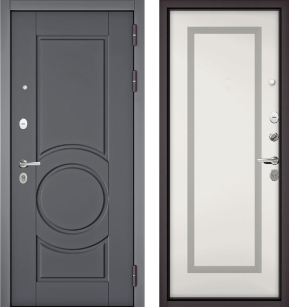 Входная дверь МАСТИНО TRUST MASS 6 Оскуро / 189 Белый матовый