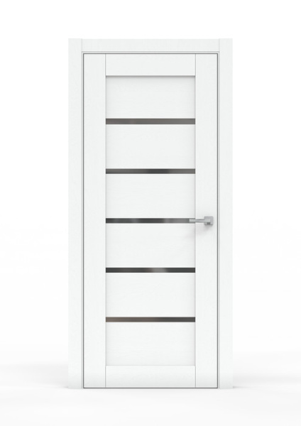 Дверь межкомнатная остекленная Бизнес Парк КРИСТАЛ 31,  цвет - Белый Софт, стекло - Сатинат 600*2000 мм