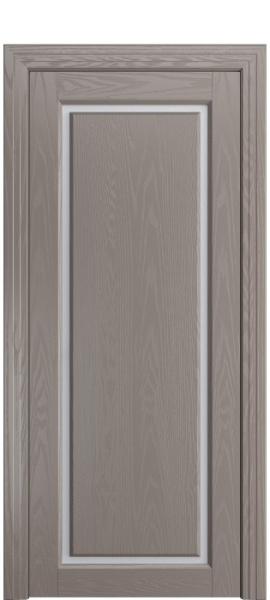 Дверь межкомнатная Порта Алекс СОЛО 2 Темно-серый шпон, стекло сатин светлый