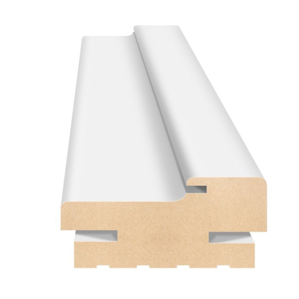 Дверная коробка Бизнес Парк телескопическая ПВХ для дверей Crystal, 2065х72х32 мм цвет Белый Софт