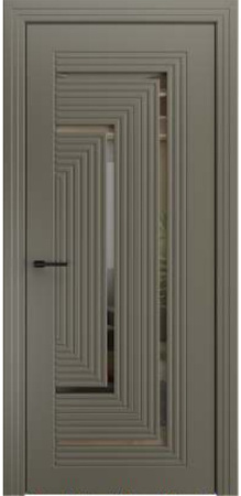 Дверь межкомнатная Порта Алекс СОЛО 4 Дюна эмаль, стекло Зеркало бронза