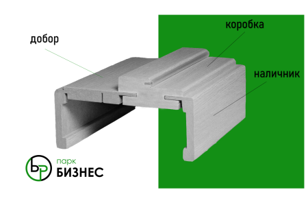Дверная коробка Бизнес Парк телескопическая ПВХ для дверей Crystal 2065х69х30 мм цвет Сандал белый