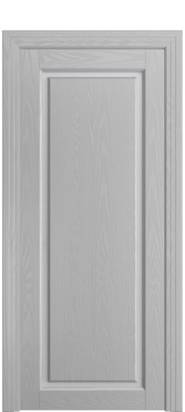 Дверь межкомнатная Порта Алекс СОЛО 2 Светло-серый шпон, стекло сатин светлый