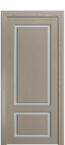 Дверь межкомнатная Порта Алекс СОЛО 3 Латте шпон, стекло сатин светлый