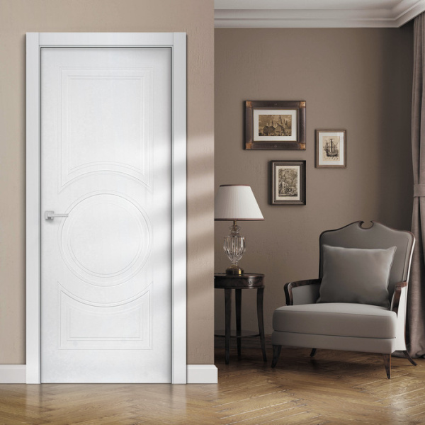 Дверь межкомнатная глухая Бизнес Парк ЛАЙН 6, Белая, 600*2000 мм