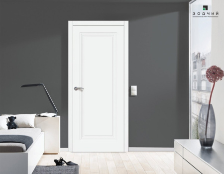 Дверь межкомнатная ЗОДЧИЙ ГЛОРИ 1 ПГ Шагрень белая