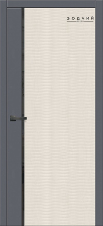 Дверь межкомнатная ЗОДЧИЙ ВОЛНА 5 ПО двухцветная Эспрессо софт и Шагрень айриш
