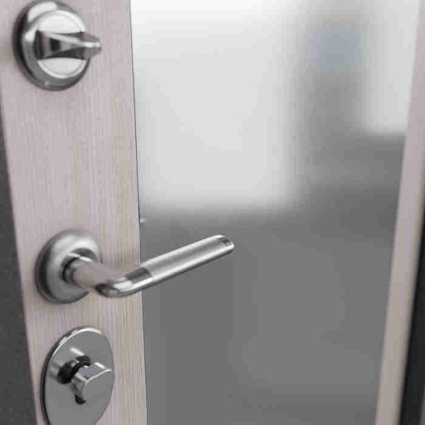 Дверь входная ФЭМИЛИ ЭКО Зеркало Шоколад букле / Бьянко ларче 2050*860*70 мм, ЛЕВАЯ